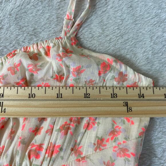 Tinseltown Floral Corset Tiered Mini Dress Junior S Orange Milkmaid Bustier NWT - Picture 10 of 13